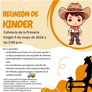 Kindergarten Round-Up Spanish flyer